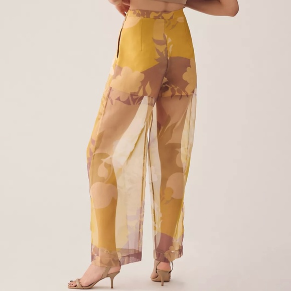 Brand New PANKAJ & NIDHI PRINTED SHEER PANTS - Picture 3 of 16